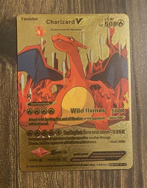 Charizard V gold evolution